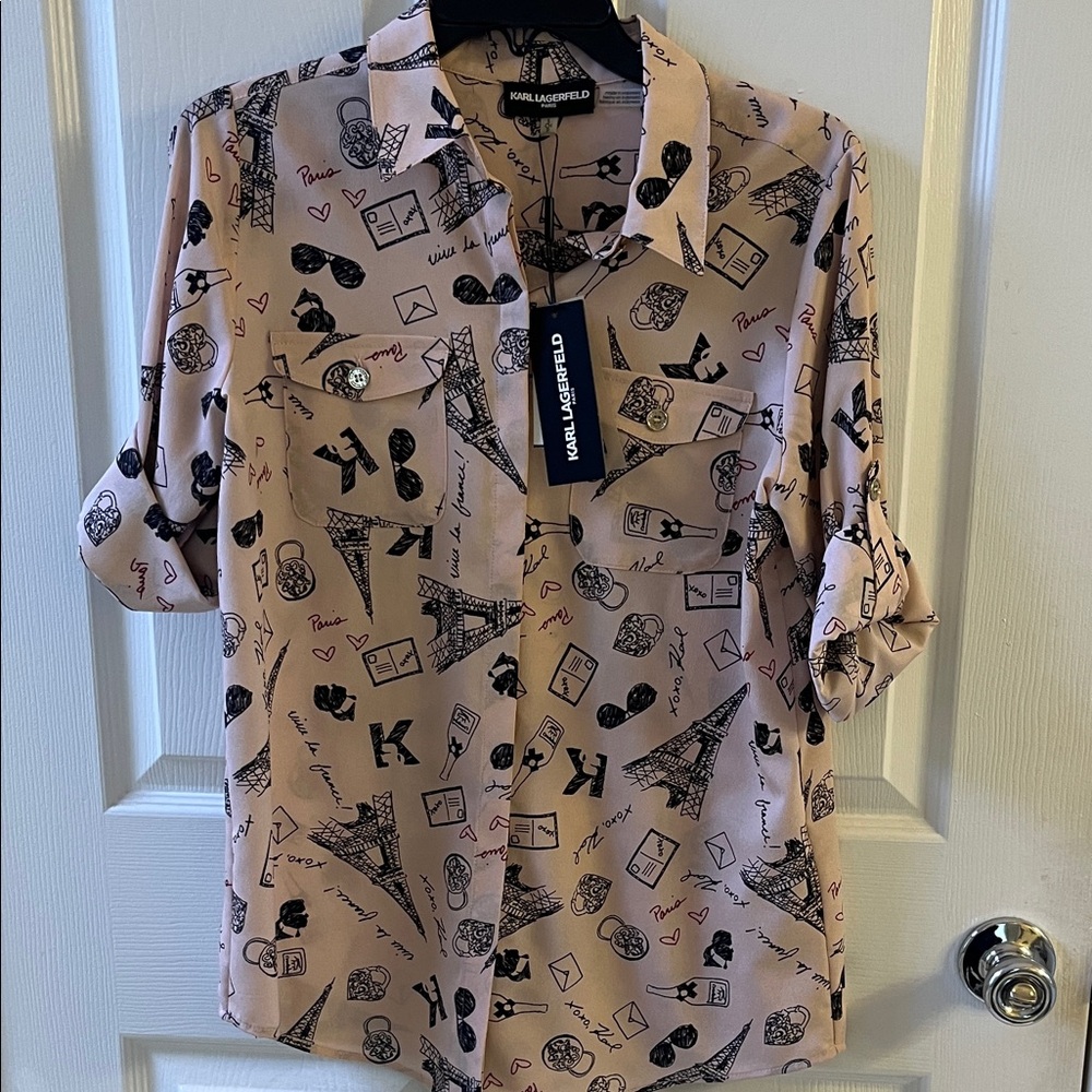 Karl Lagerfeld Paris Print Blouse